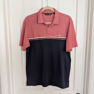 Travis Mathew Mens Polo Golf Shirt LARGE‎ Preppy Short Sleeve Athleisure Casual